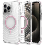 Custodia magnetica antiurto con angoli ammortizzanti e motivo a onde per telefono., For iPhone 14 Pro, For iPhone 14 Pro Max, For iPhone 13 Pro Max