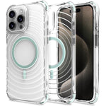 Custodia magnetica antiurto con angoli ammortizzanti e motivo a onde per telefono., For iPhone 14 Pro, For iPhone 14 Pro Max, For iPhone 13 Pro Max