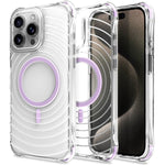 Custodia magnetica antiurto con angoli ammortizzanti e motivo a onde per telefono., For iPhone 14 Pro, For iPhone 14 Pro Max, For iPhone 13 Pro Max