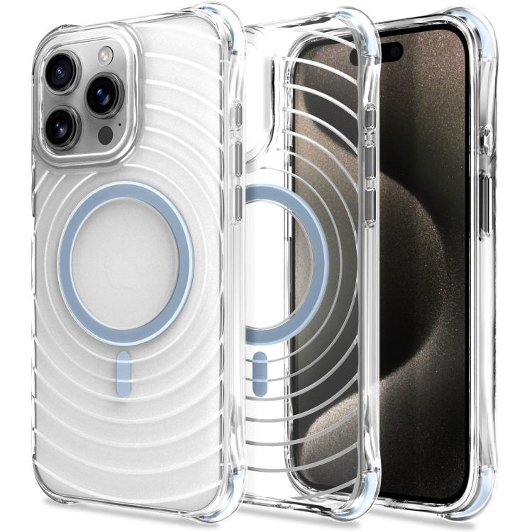 Custodia magnetica antiurto con angoli ammortizzanti e motivo a onde per telefono., For iPhone 14 Pro, For iPhone 14 Pro Max, For iPhone 13 Pro Max