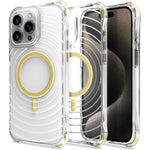 Custodia magnetica antiurto con angoli ammortizzanti e motivo a onde per telefono., For iPhone 13 Pro, For iPhone 12 Pro / 12, For iPhone 12 Pro Max