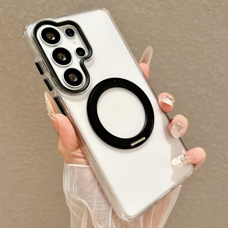 Custodia per telefono antiurto con supporto magnetico girevole e airbag integrato., For Galaxy S24 5G, For Galaxy S23 Ultra 5G