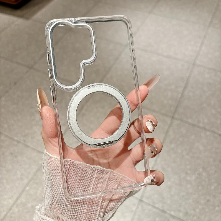 Custodia per telefono antiurto con supporto magnetico girevole e airbag integrato., For Galaxy S25+ 5G, For Galaxy S25 Ultra 5G, For Galaxy S24 Ultra 5G, For Galaxy S24+ 5G