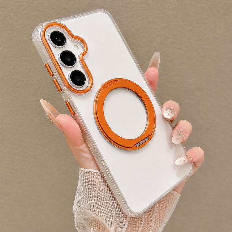 Custodia per telefono antiurto con supporto magnetico girevole e airbag integrato., For Galaxy S26+ 5G, For Galaxy S26 Ultra 5G, For Galaxy S26 5G, For Galaxy S25 5G