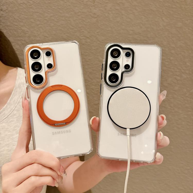 Custodia per telefono antiurto con supporto magnetico girevole e airbag integrato., For Galaxy S24 5G, For Galaxy S23 Ultra 5G