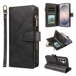 Custodia per telefono vegana in similpelle di vitello con 9 scomparti per carte, chiusura a cerniera e cinturino da polso., For Galaxy S26 FE 5G, For Galaxy S26+ 5G, For Galaxy S26 Edge 5G, For Galaxy S26 Ultra 5G