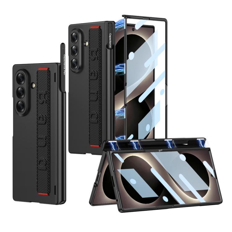Custodia per telefono GKK con cerniera pieghevole magnetica integrata, cinturino da polso e portapenna., For Galaxy Z Fold8 Ultra 5G