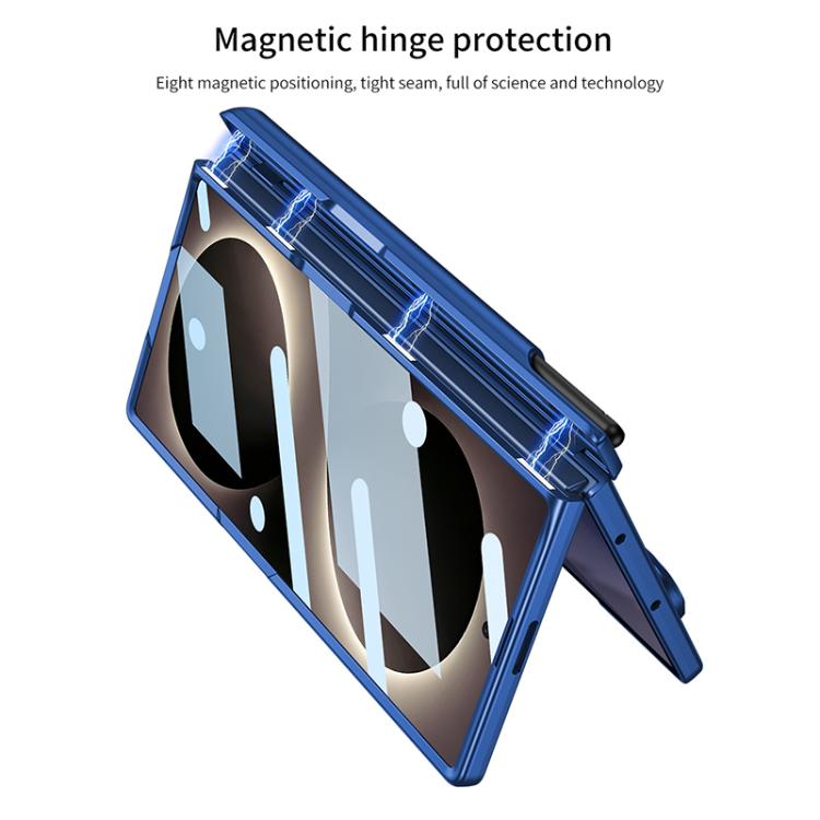 Custodia per telefono GKK con cerniera pieghevole magnetica integrata, cinturino da polso e portapenna., For Galaxy Z Fold8 Ultra 5G