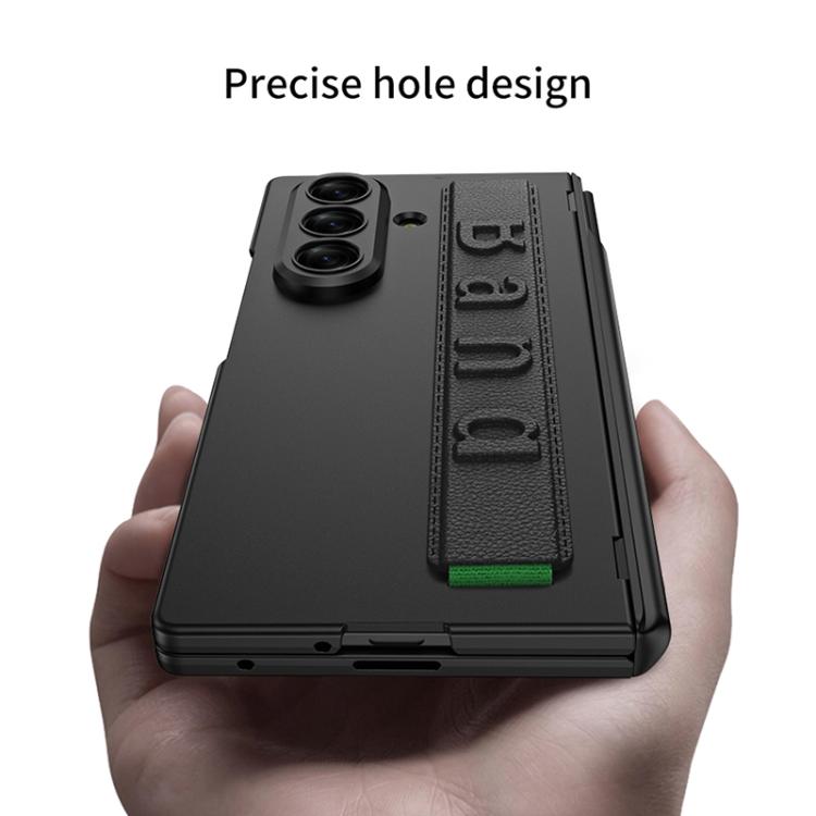 Custodia per telefono GKK con cerniera pieghevole magnetica integrata, cinturino da polso e portapenna., For Galaxy Z Fold8 Ultra 5G