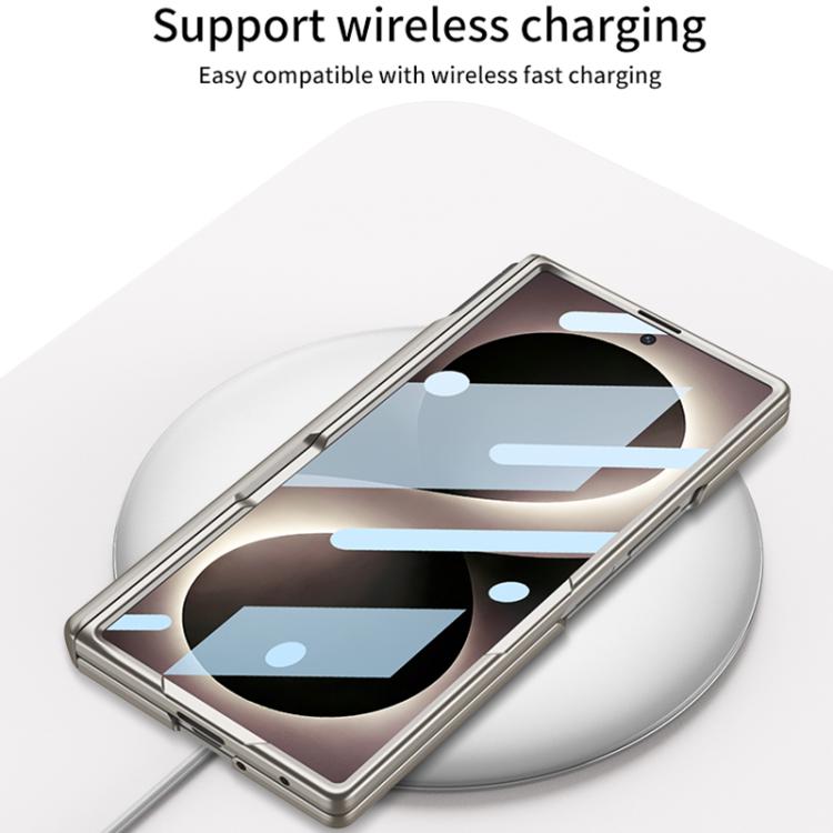 Custodia per telefono GKK con cerniera pieghevole magnetica integrata, cinturino da polso e portapenna., For Galaxy Z Fold8 Ultra 5G