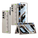 Custodia per telefono GKK con cerniera pieghevole magnetica integrata, cinturino da polso e portapenna., For Galaxy Z Fold8 Ultra 5G