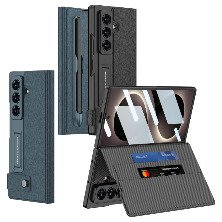 Custodia per telefono in pelle GKK con portafoglio integrato e scomparti per penna (penna non inclusa)., For Galaxy Z Fold8 Ultra 5G