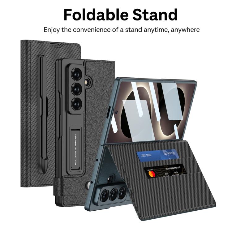Custodia per telefono in pelle GKK con portafoglio integrato e scomparti per penna (penna non inclusa)., For Galaxy Z Fold8 Ultra 5G