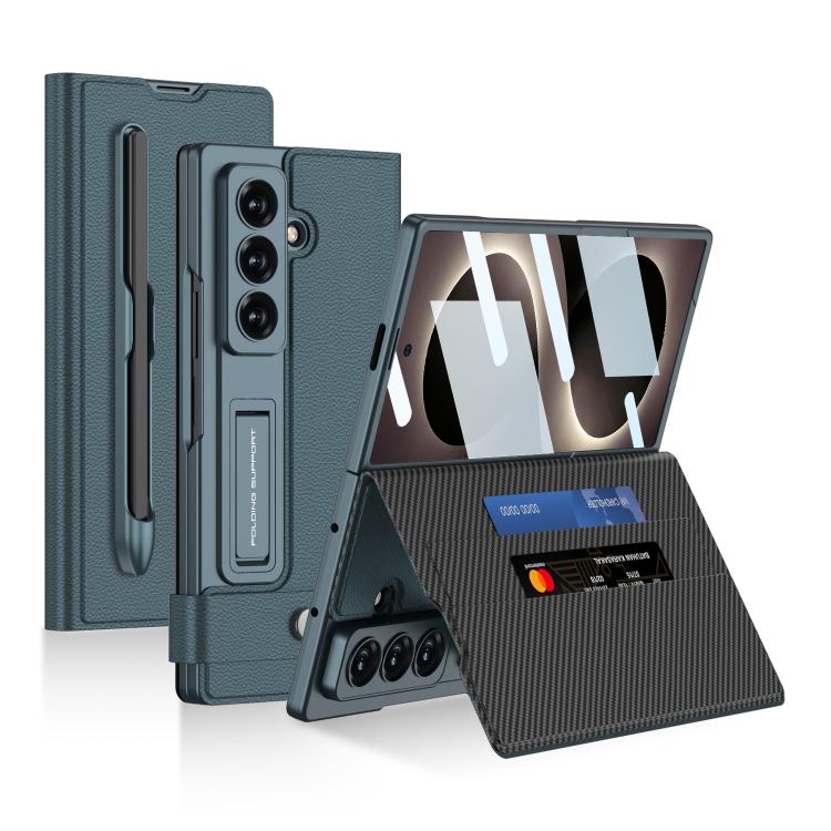 Custodia per telefono in pelle GKK con portafoglio integrato e scomparti per penna (penna non inclusa)., For Galaxy Z Fold8 Ultra 5G