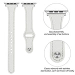Cinturino in pelle con bottone per Apple Watch 40-44mm