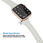 Cinturino in pelle con bottone per Apple Watch 40-44mm