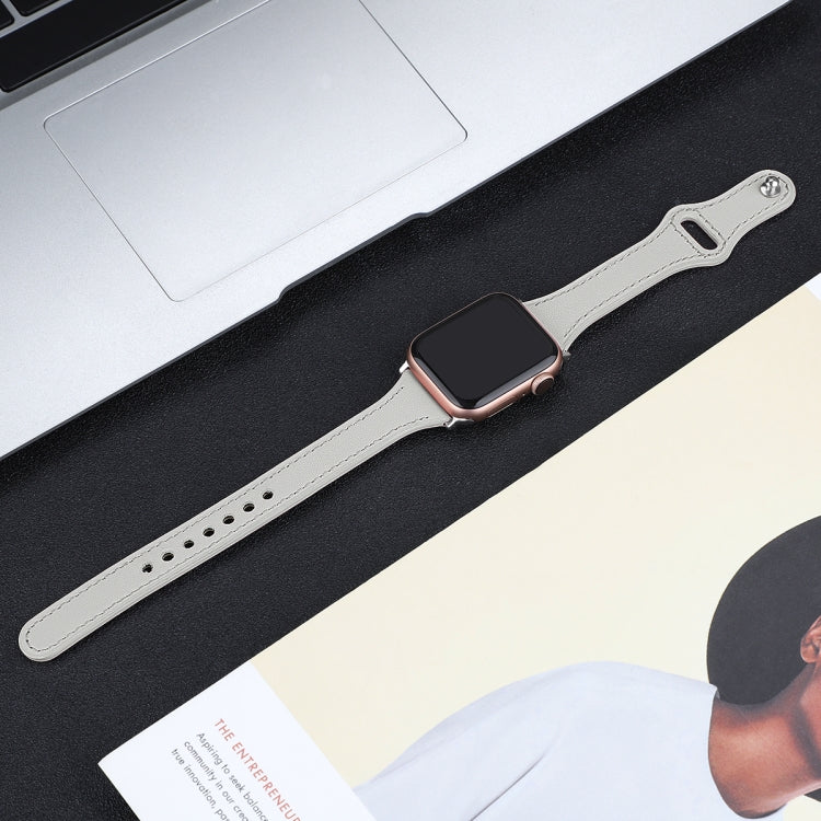 Cinturino in pelle con bottone per Apple Watch 40-44mm