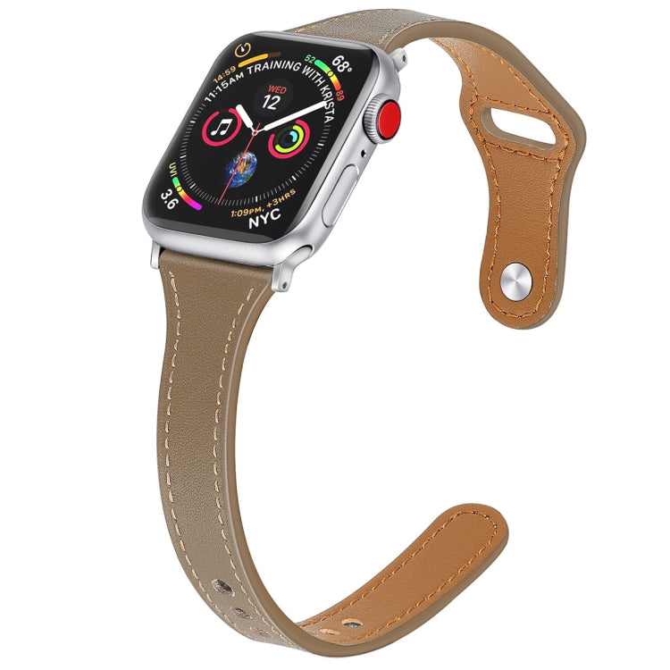 Cinturino in pelle con bottone per Apple Watch 40-44mm