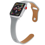 Cinturino in pelle con bottone per Apple Watch 40-44mm