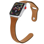 Cinturino in pelle con bottone per Apple Watch 40-44mm