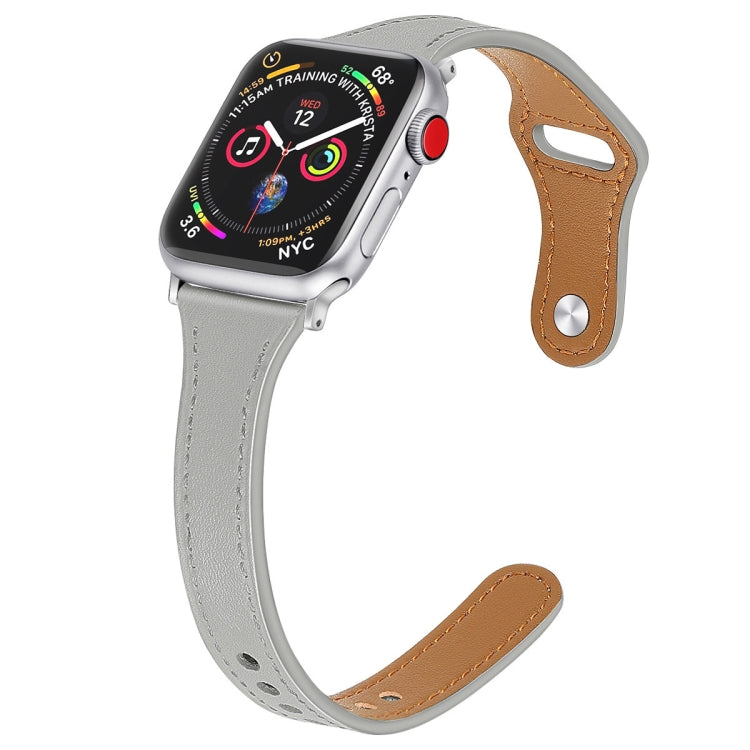 Cinturino in pelle con bottone per Apple Watch 40-44mm