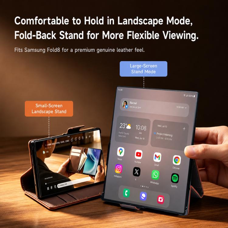 Custodia per telefono QIALINO Classic Gen2 in vera pelle, For Galaxy Z Fold8 5G, For Galaxy Z Fold8 Ultra 5G, For Galaxy Z Flip8 5G