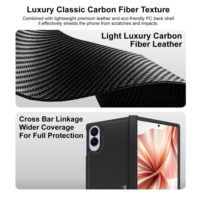 Custodia per telefono Imak Ruiyi Series in fibra di carbonio PU + PC, For Galaxy Z Fold8 5G, For Galaxy Z Fold8 Ultra 5G, For Galaxy Z Flip8 5G