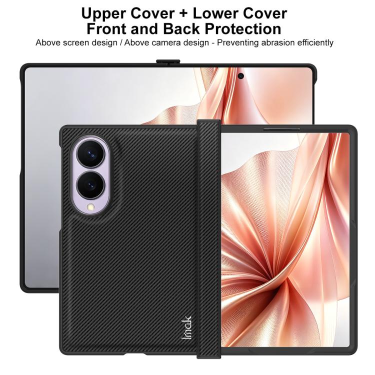 Custodia per telefono Imak Ruiyi Series in fibra di carbonio PU + PC, For Galaxy Z Fold8 5G, For Galaxy Z Fold8 Ultra 5G, For Galaxy Z Flip8 5G
