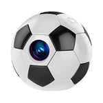 Mini fotocamera da pollice Q8 Pro 1080P HD con design creativo a tema calcio e connessione WiFi.