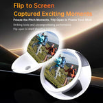 Mini fotocamera da pollice Q8 Pro 1080P HD con design creativo a tema calcio e connessione WiFi.