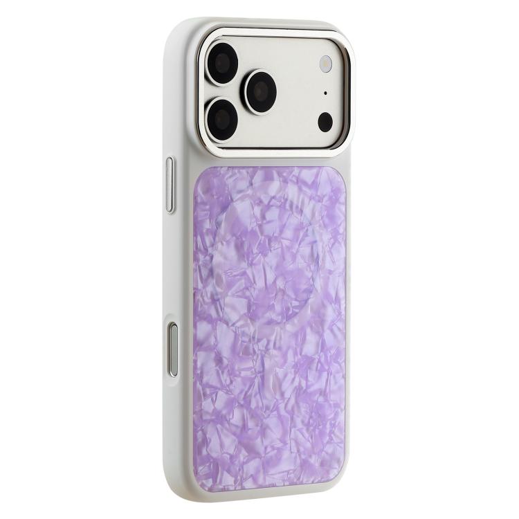 Custodia magnetica per telefono con motivo a conchiglia iridescente a tinta unita., For iPhone 17 Pro Max, For iPhone 17 Pro, For iPhone 17, For iPhone 16 Pro Max