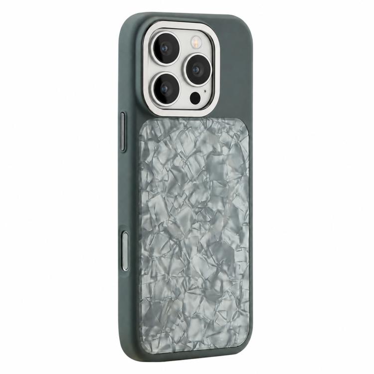 Custodia magnetica per telefono con motivo a conchiglia iridescente a tinta unita., For iPhone 17 Pro Max, For iPhone 17 Pro, For iPhone 17, For iPhone 16 Pro Max