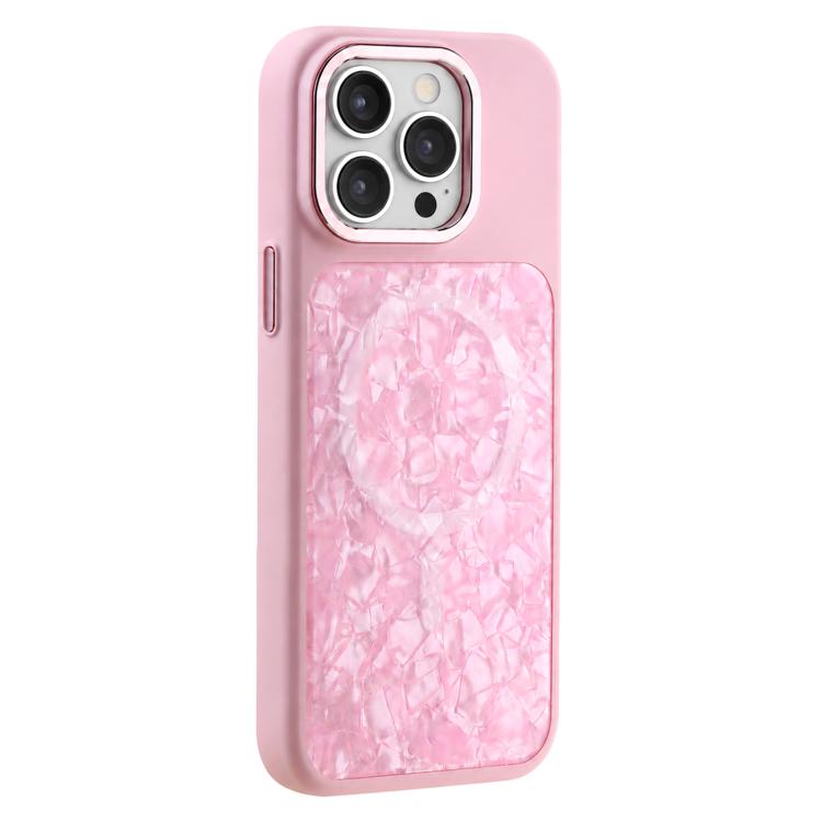 Custodia magnetica per telefono con motivo a conchiglia iridescente a tinta unita., For iPhone 16 Pro, For iPhone 16, For iPhone 15 Pro Max, For iPhone 15 Pro