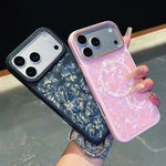 Custodia magnetica per telefono con motivo a conchiglia iridescente a tinta unita., For iPhone 13 Pro Max, For iPhone 13 Pro, For iPhone 13
