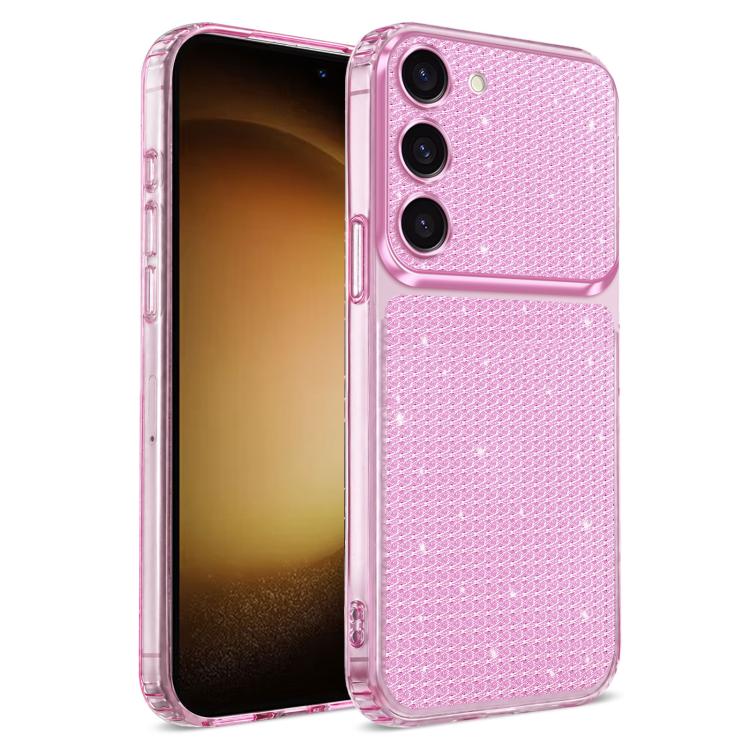 Custodia per telefono con airbag e glitter a forma di diamante scintillante, For Galaxy S23 FE 5G, For Galaxy S23 Ultra 5G, For Galaxy S23+ 5G, For Galaxy S23 5G