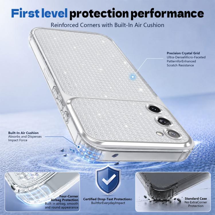 Custodia per telefono con airbag e glitter a forma di diamante scintillante, For Galaxy S20 FE 2022 / S20 FE, For Galaxy S22 Ultra 5G, For Galaxy S21 FE 5G
