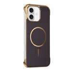 Custodia magnetica per telefono senza bordi con texture in Kevlar galvanizzato, For iPhone 17 Pro Max, For iPhone 17 Pro, For iPhone 17, For iPhone Air