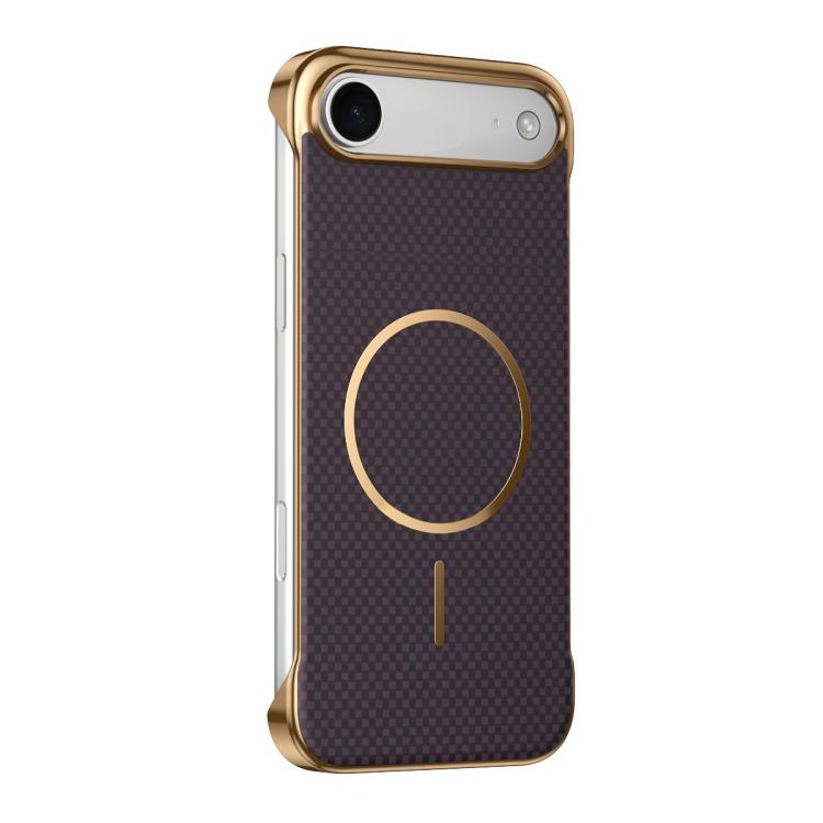 Custodia magnetica per telefono senza bordi con texture in Kevlar galvanizzato, For iPhone 17 Pro Max, For iPhone 17 Pro, For iPhone 17, For iPhone Air