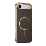 Custodia magnetica per telefono senza bordi con texture in Kevlar galvanizzato, For iPhone 17 Pro Max, For iPhone 17 Pro, For iPhone 17, For iPhone Air