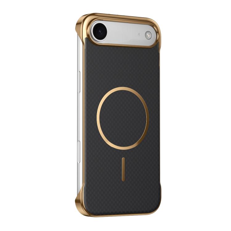 Custodia magnetica per telefono senza bordi con texture in Kevlar galvanizzato, For iPhone 17 Pro Max, For iPhone 17 Pro, For iPhone 17, For iPhone Air