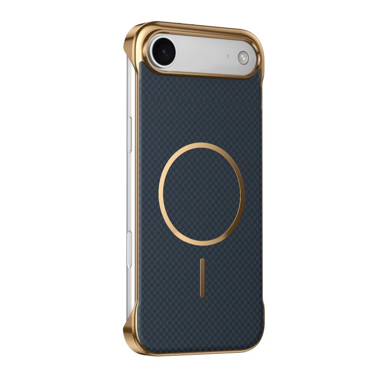 Custodia magnetica per telefono senza bordi con texture in Kevlar galvanizzato, For iPhone 17 Pro Max, For iPhone 17 Pro, For iPhone 17, For iPhone Air