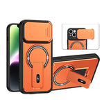 Custodia magnetica per telefono con supporto scorrevole per fotocamera., For iPhone 13 Pro Max, For iPhone 13 Pro, For iPhone 13