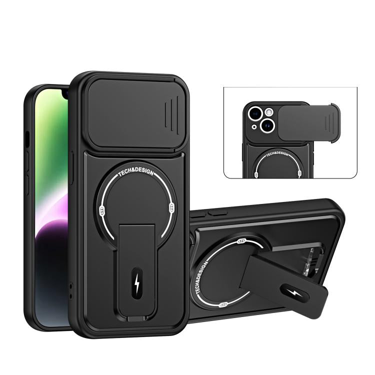 Custodia magnetica per telefono con supporto scorrevole per fotocamera., For iPhone 13 Pro Max, For iPhone 13 Pro, For iPhone 13