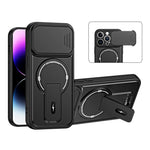 Custodia magnetica per telefono con supporto scorrevole per fotocamera., For iPhone 13 Pro Max, For iPhone 13 Pro, For iPhone 13