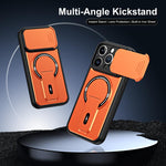 Custodia magnetica per telefono con supporto scorrevole per fotocamera., For iPhone 13 Pro Max, For iPhone 13 Pro, For iPhone 13