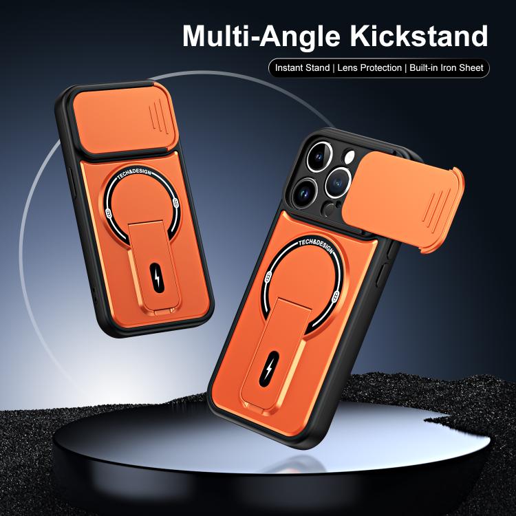Custodia magnetica per telefono con supporto scorrevole per fotocamera., For iPhone 13 Pro Max, For iPhone 13 Pro, For iPhone 13
