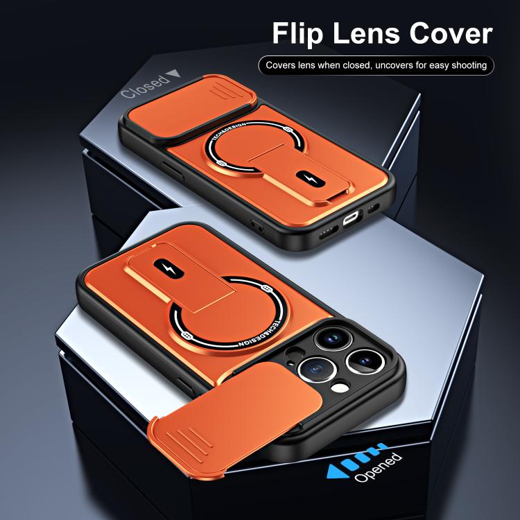 Custodia magnetica per telefono con supporto scorrevole per fotocamera., For iPhone 13 Pro Max, For iPhone 13 Pro, For iPhone 13