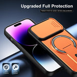 Custodia magnetica per telefono con supporto scorrevole per fotocamera., For iPhone 13 Pro Max, For iPhone 13 Pro, For iPhone 13