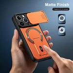 Custodia magnetica per telefono con supporto scorrevole per fotocamera., For iPhone 13 Pro Max, For iPhone 13 Pro, For iPhone 13