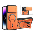 Custodia magnetica per telefono con supporto scorrevole per fotocamera., For iPhone 15, For iPhone 14, For iPhone 14 Pro, For iPhone 14 Pro Max